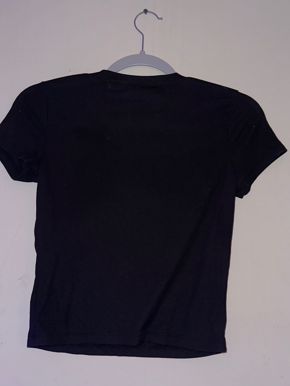 3 Classic Black Ribbed Crop Top - Women's Staple